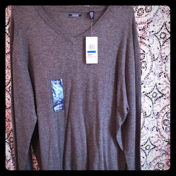 Izod Other - 🦋IZOD Sweater XL 🆕 Solid Gray NWT